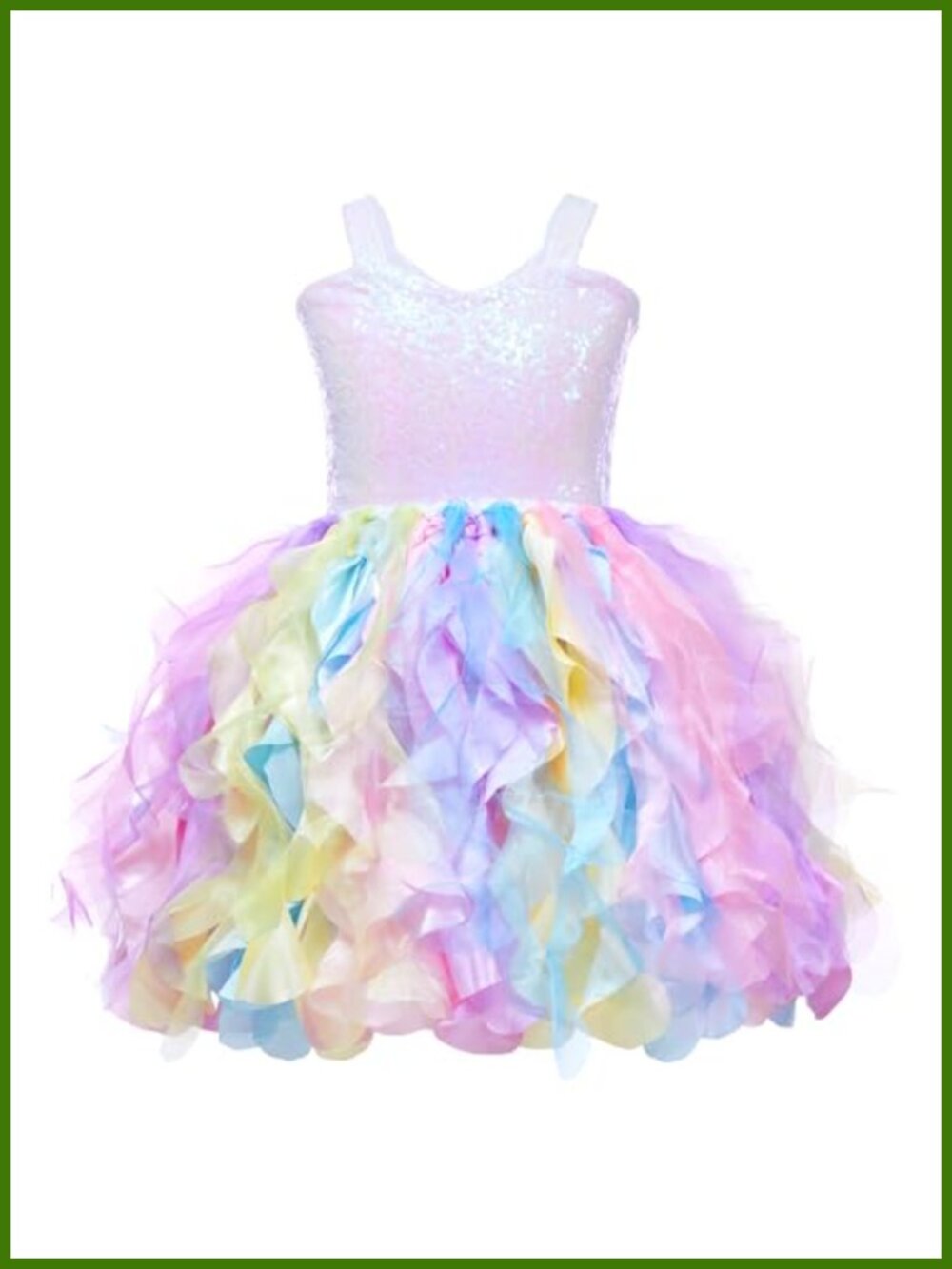 Girls Sequin Tulle Tutu Dress Princess Birthday Party Formal